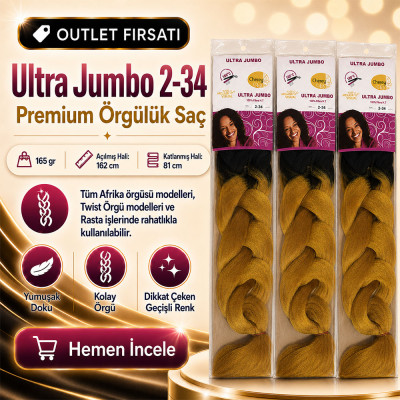 3 Paket - Afrika Örgüsü Ve Rasta İçin Sentetik Ombreli Saç 2-34 3 Paket - Afrika Örgüsü Ve Rasta İçin Sentetik Ombreli Saç 2-34