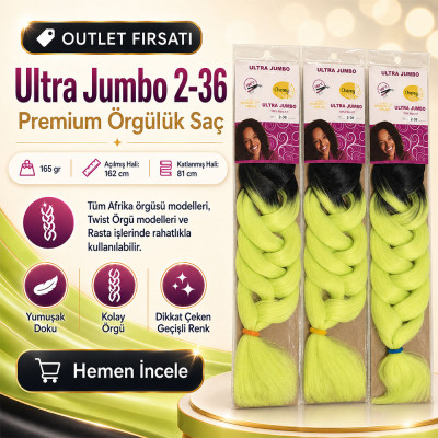 3 Paket - Afrika Örgüsü Ve Rasta İçin Sentetik Ombreli Saç 2-36 3 Paket - Afrika Örgüsü Ve Rasta İçin Sentetik Ombreli Saç 2-36