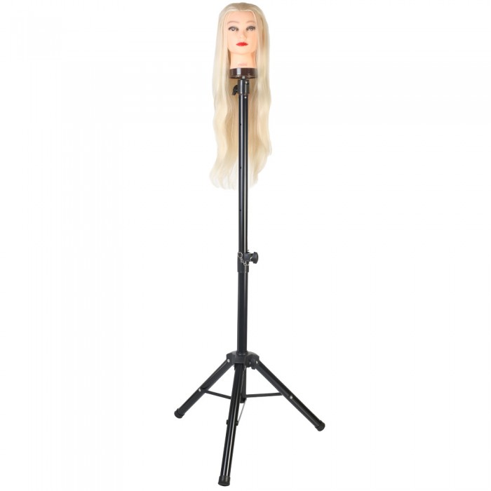 Kuaför Eğitim Mankeni İçin Metal Tripod - Siyah + Taşıma Çantası