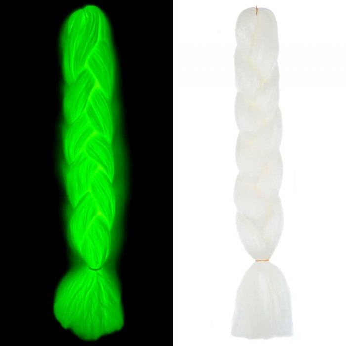 Fosforlu Neon Örgülük Saç Esperer 100 Gr. - Beyaz Fosforlu Neon Örgülük Saç Esperer 100 Gr. - Beyaz