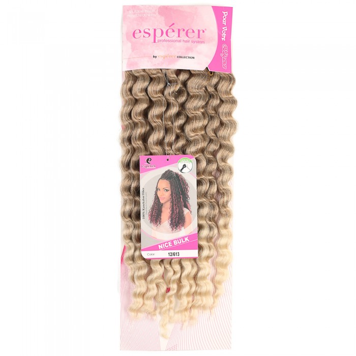 Nice Bulk Afro Su Dalgası Saç - Küllü Kumral / Platin Ombreli Nice Bulk Afro Su Dalgası Saç - Küllü Kumral / Platin Ombreli