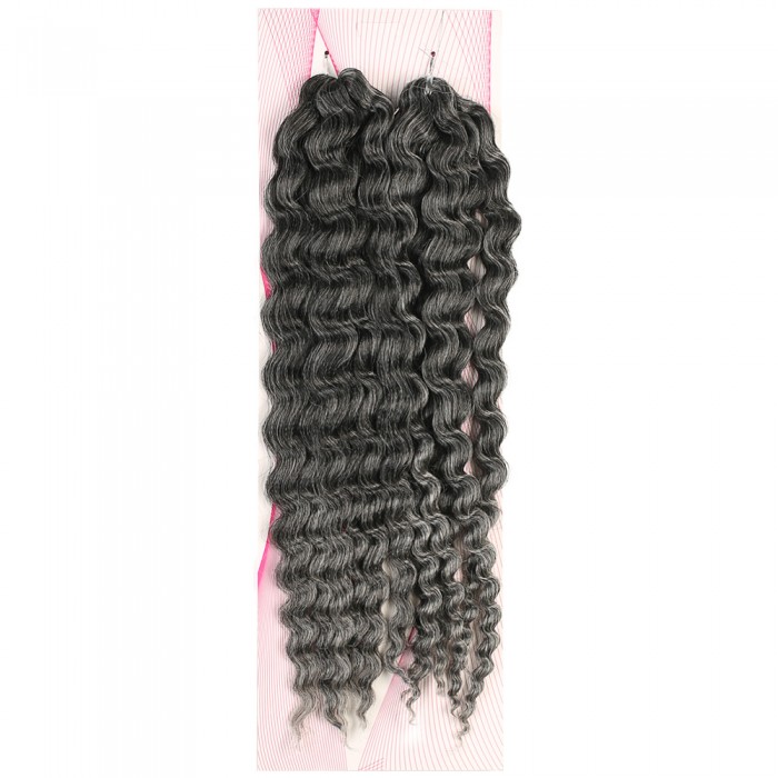 Nice Bulk Afro Su Dalgası Saç - Siyah / Gri Ombreli Nice Bulk Afro Su Dalgası Saç - Siyah / Gri Ombreli