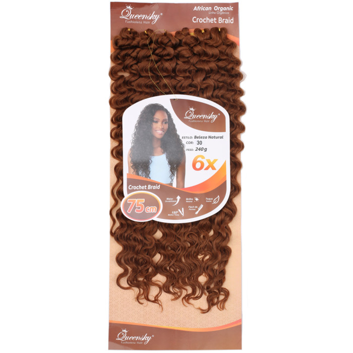 QueenSky Afro Dalgası Saç - 75cm - 240gr - Bakır QueenSky Afro Dalgası Saç - 75cm - 240gr - Bakır