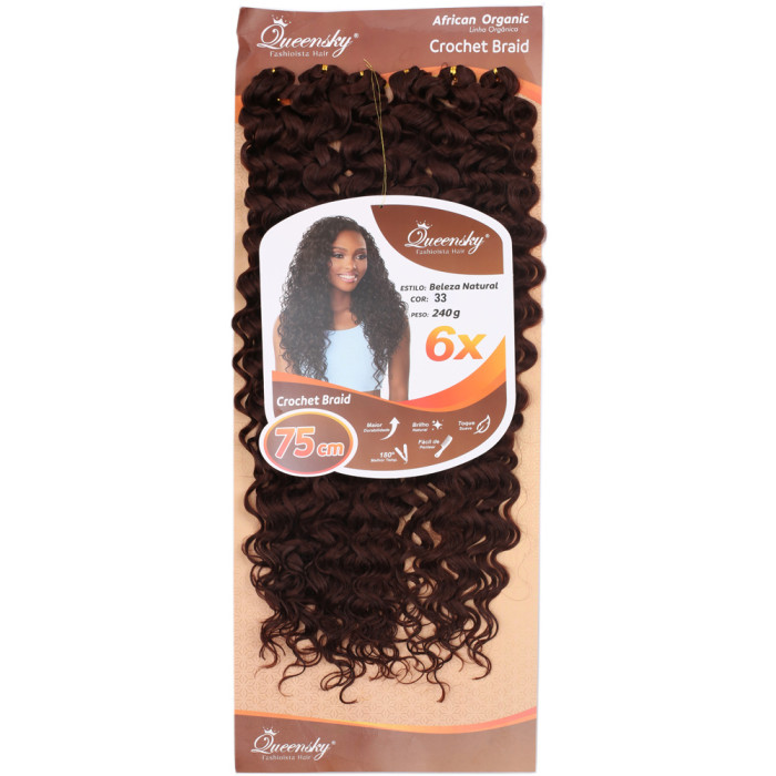 QueenSky Afro Dalgası Saç - 75cm - 240gr - Kahverengi QueenSky Afro Dalgası Saç - 75cm - 240gr - Kahverengi