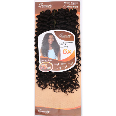 QueenSky Afro Dalgası Saç - 75cm - 240gr - Koyu Kahve