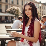 Afrika Örgüsü Ve Rasta İçin Sentetik Ombreli Saç - Siyah / Kızıl Afrika Örgüsü Ve Rasta İçin Sentetik Ombreli Saç - Siyah / Kızıl