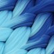  Afrika Örgüsü Ve Rasta İçin Sentetik Ombreli Saç - Koyu Mavi / Açık Mavi