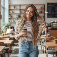 Afrika Örgüsü Ve Rasta İçin Sentetik Ombreli Saç - Küllü Kumral / Platin