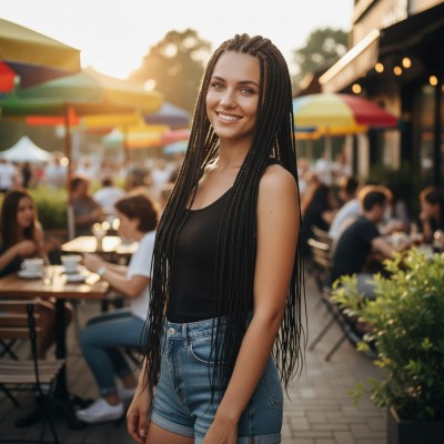 Afrika Örgüsü ve Rasta İçin Sentetik Saç - Siyah