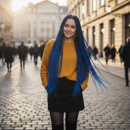 Afrika Örgüsü Ve Rasta İçin Sentetik Saç - Koyu Mavi Afrika Örgüsü Ve Rasta İçin Sentetik Saç - Koyu Mavi