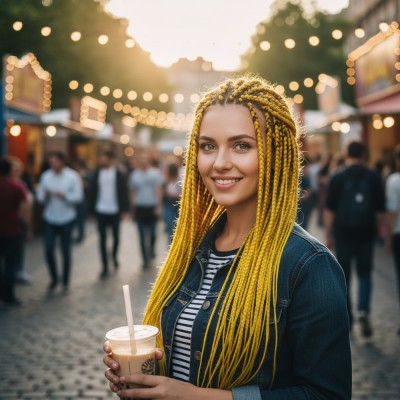 Afrika Örgüsü Ve Rasta İçin Sentetik Saç - Sarı