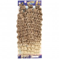 Sister Afro Dalgası Saç - Küllü Kumral / Platin Ombreli 12-613