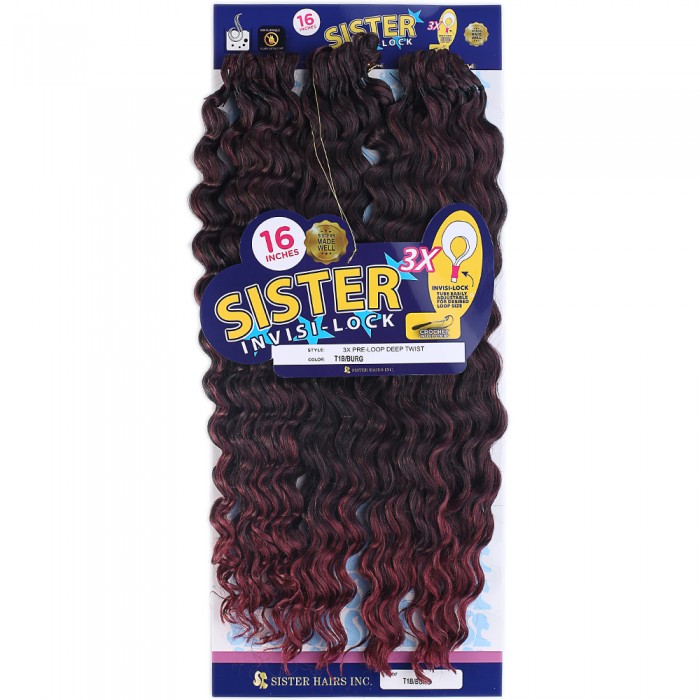 Sister Afro Dalgası Saç-Siyah Kızıl Ombreli 1B/BG