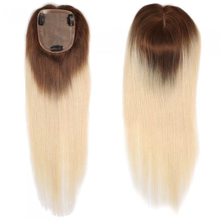 Kahverengi / Beyaz Platin Ombreli Baby Taban Tepelik - 10x12cm