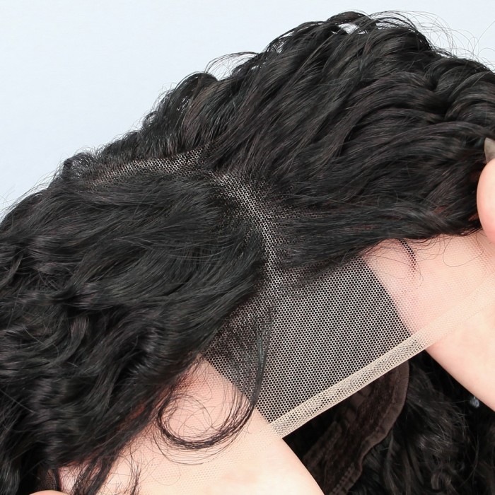 Siyah Yoğun Dalgalı Orta Boy Fiber Sentetik Tül Peruk Siyah Yoğun Dalgalı Orta Boy Fiber Sentetik Tül Peruk