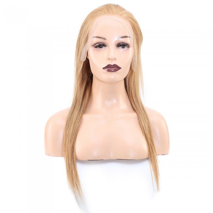 Düz Front Lace Gerçek Tül Peruk - Sıcak Karamel - 60-65cm Düz Front Lace Gerçek Tül Peruk - Sıcak Karamel - 60-65cm