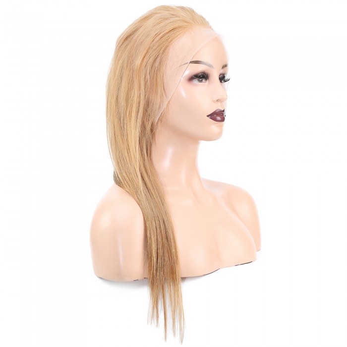 Düz Front Lace Gerçek Tül Peruk - Sıcak Karamel - 60-65cm Düz Front Lace Gerçek Tül Peruk - Sıcak Karamel - 60-65cm