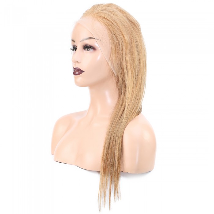 Düz Front Lace Gerçek Tül Peruk - Sıcak Karamel - 60-65cm Düz Front Lace Gerçek Tül Peruk - Sıcak Karamel - 60-65cm