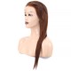 Düz Front Lace Gerçek Tül Peruk - Açık Kahve - 60-65cm