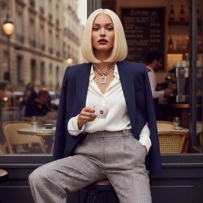 Platin T Lace Gerçek Küt Peruk