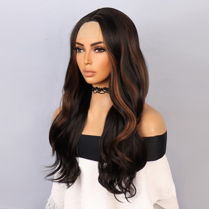 Kahverengi Karamel Işıltılı Tül Peruk