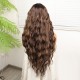 Kahverengi Balköpüğü Işıltılı Su Dalgalı Tül Peruk