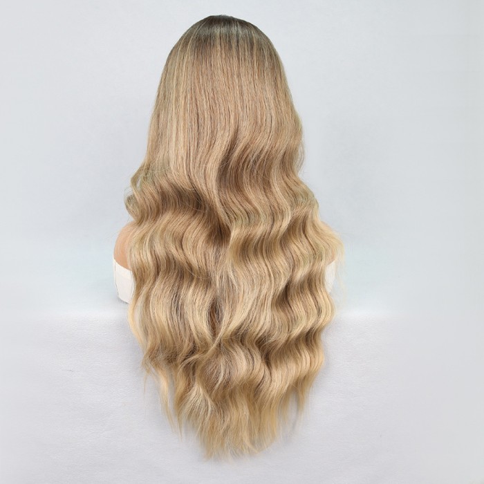 Kumral Dore Sarı Ombre Balköpüğü Röfleli Tül Peruk