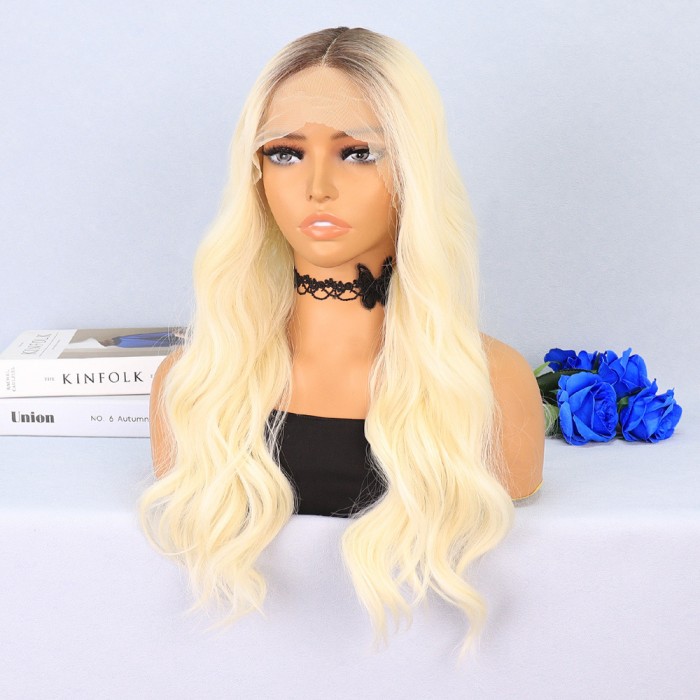 Kumral Platin Ombreli Fiber Sentetik Tül Peruk