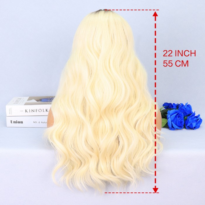 Kumral Platin Ombreli Fiber Sentetik Tül Peruk