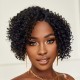 Siyah Kısa Afro Yan Tül Peruk