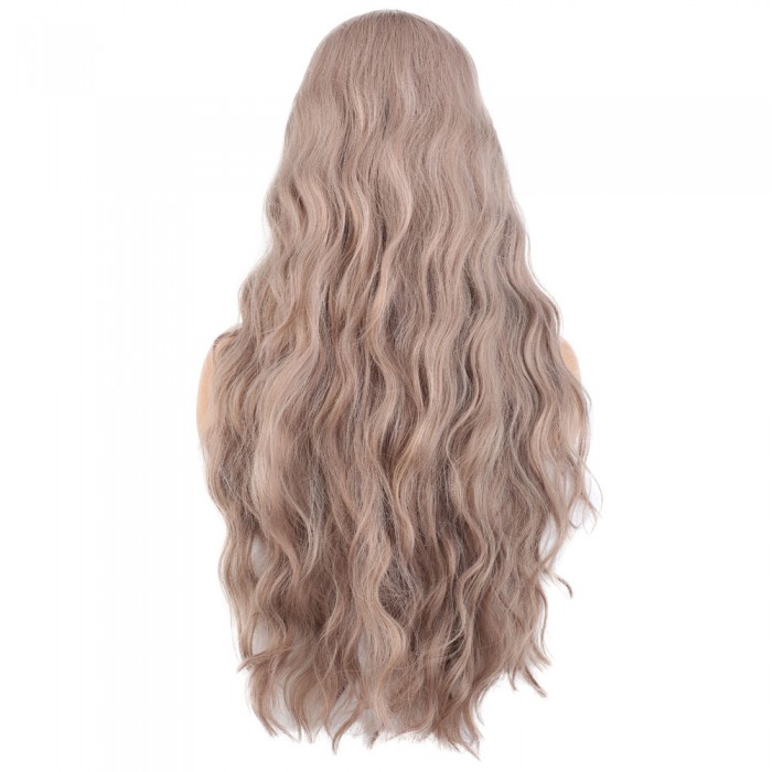 Uzun Su Dalgası Fiber Sentetik Peruk - Küllü Bebek Sarı