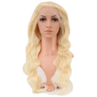 Gerçek Front Lace Dalgalı Platin Tül Peruk - 70-75cm