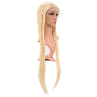 Gerçek Front Lace Düz Platin Tül Peruk - 85-90cm