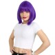  Küt Kahküllü Fiber Sentetik Peruk - Mor