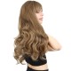 Kahküllü Uzun Dalgalı Fiber Sentetik Peruk - Bebek Kumralı