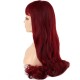  Kahküllü Uzun Dalgalı Fiber Sentetik Peruk - Kızıl