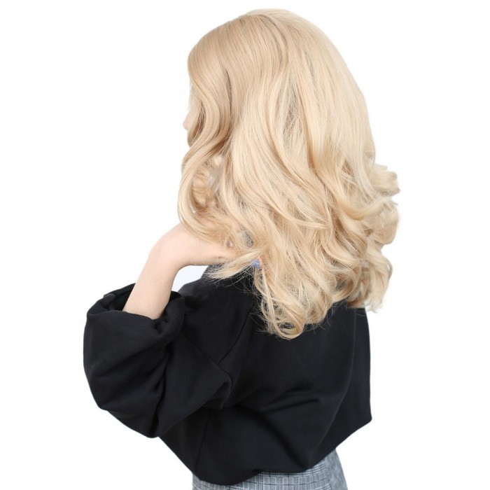 Kahkülsüz Fiber Sentetik Orta Boy Dalgalı Peruk - Balköpüğü