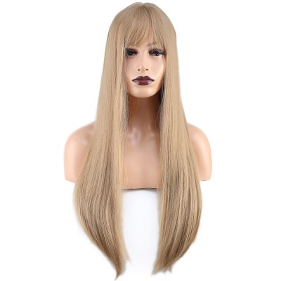 Düz Perçemli Uzun Fiber Sentetik Peruk - Balköpüğü Düz Perçemli Uzun Fiber Sentetik Peruk - Balköpüğü