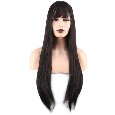 Düz Perçemli Uzun Fiber Sentetik Peruk - Kahverengi Düz Perçemli Uzun Fiber Sentetik Peruk - Kahverengi