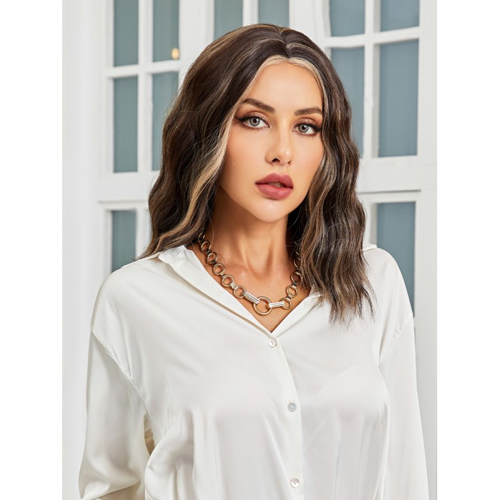 Kahverengi / Balköpüğü Röfleli Küt Tül Peruk