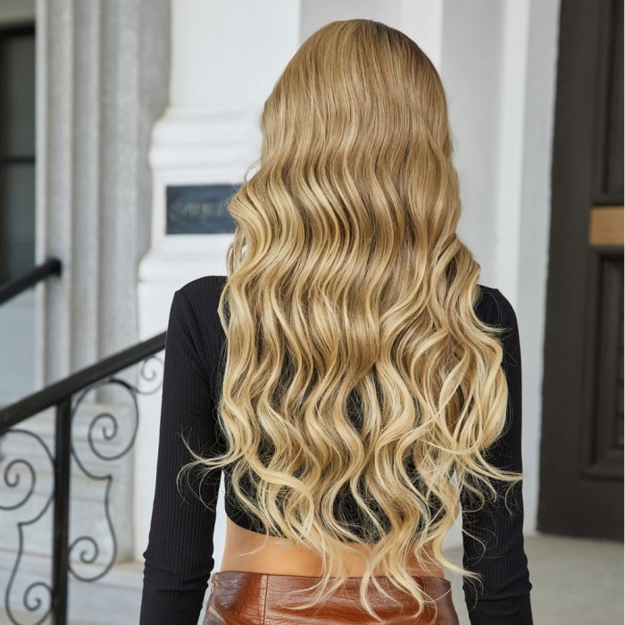 Kahverengi Ombre/ Kumral Balköpüğü Röfleli Uzun Tül Peruk Kahverengi Ombre/ Kumral Balköpüğü Röfleli Uzun Tül Peruk