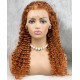 Gerçek Front Lace Tül Peruk - Afro Dalgalı - Bakır 70-75cm