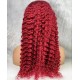 Gerçek Front Lace Tül Peruk - Derin Dalgalı - Kızıl 70-75cm