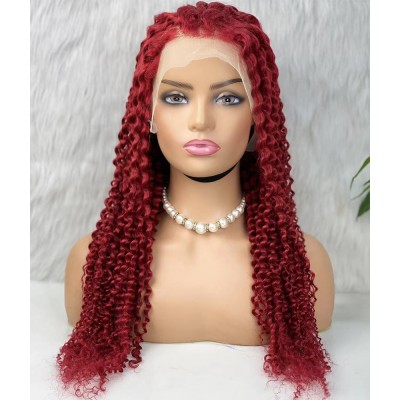 Gerçek Front Lace Tül Peruk - Kabarık Afro - Kızıl 70-75cm