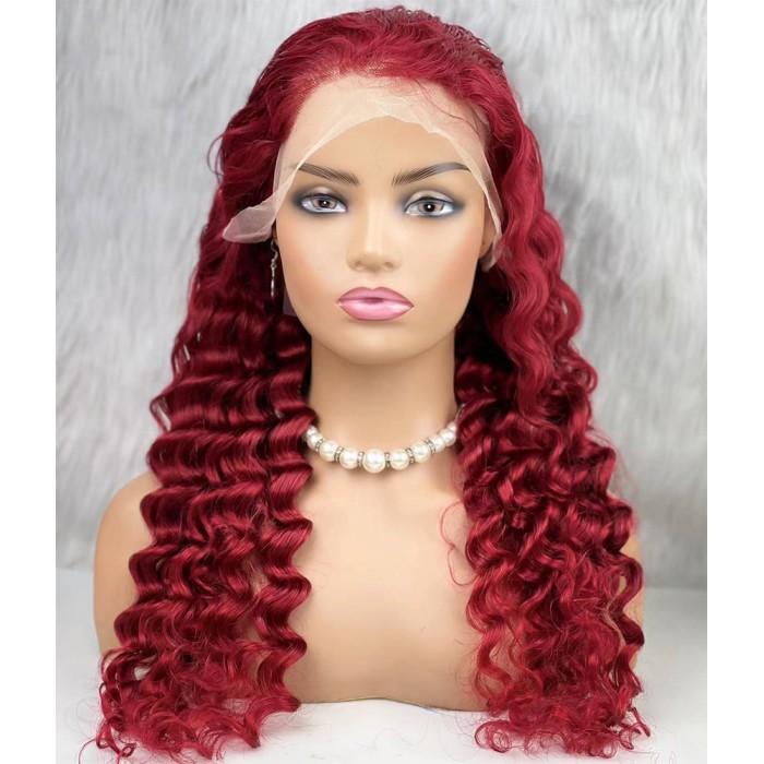 Gerçek Front Lace Tül Peruk - Yoğun Dalgalı - Kızıl 70-75cm Gerçek Front Lace Tül Peruk - Yoğun Dalgalı - Kızıl 70-75cm