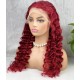 Gerçek Front Lace Tül Peruk - Yoğun Dalgalı - Kızıl 70-75cm Gerçek Front Lace Tül Peruk - Yoğun Dalgalı - Kızıl 70-75cm