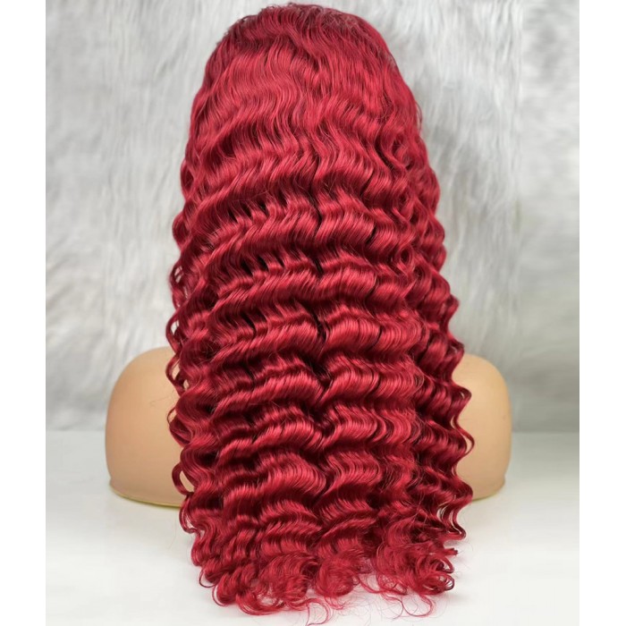 Gerçek Front Lace Tül Peruk - Yoğun Dalgalı - Kızıl 70-75cm Gerçek Front Lace Tül Peruk - Yoğun Dalgalı - Kızıl 70-75cm