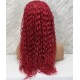 Gerçek Front Lace Tül Peruk - Su Dalgası - Kızıl 70-75cm