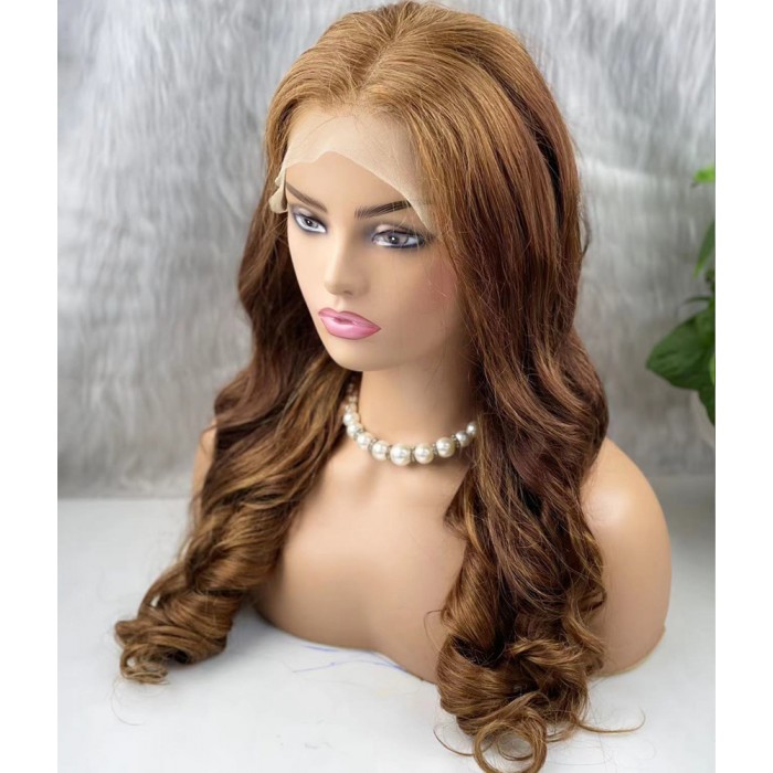Gerçek Front Lace Tül Peruk - Dalgalı - Kumral 70-75cm