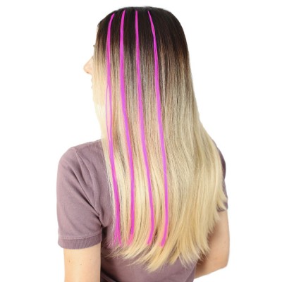 Fiber Sentetik Boncuk Kaynaklık Renkli Saç - Açık Fuşya - 100 Adet Fiber Sentetik Boncuk Kaynaklık Renkli Saç - Açık Fuşya - 100 Adet